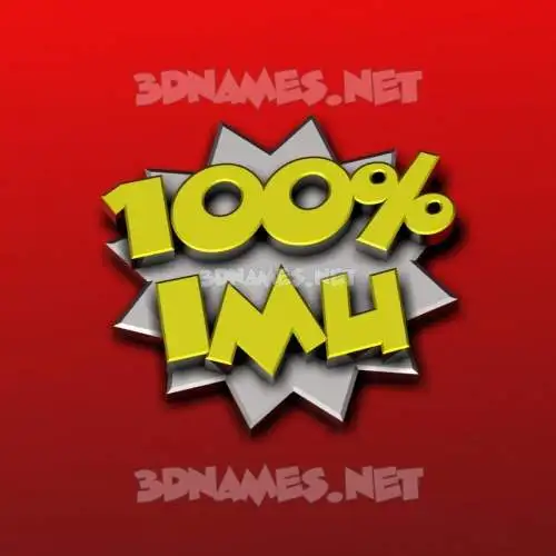 imu in 100 Percent style - 3D name wallpaper