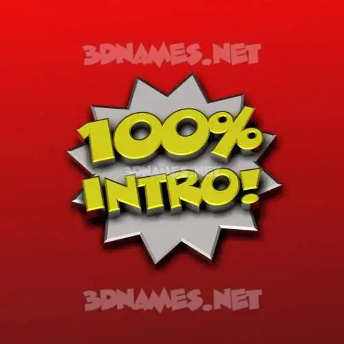 intro in 100 Percent style - 3D name wallpaper