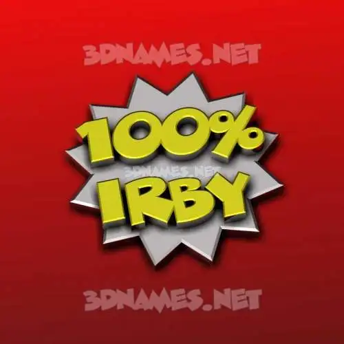 irby in 100 Percent style - 3D name wallpaper irby in 100 Percent style - 3D name wallpaper