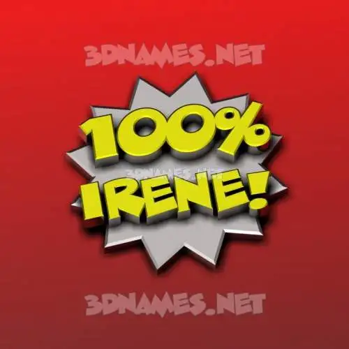 irene in 100 Percent style - 3D name wallpaper irene in 100 Percent style - 3D name wallpaper