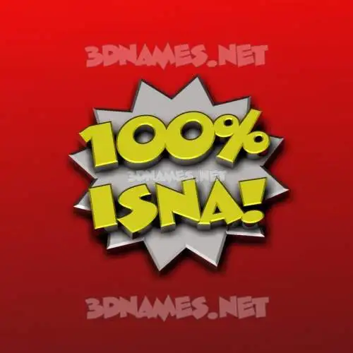 isna in 100 Percent style - 3D name wallpaper isna in 100 Percent style - 3D name wallpaper
