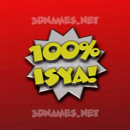isya in 100 Percent style - 3D name wallpaper isya in 100 Percent style - 3D name wallpaper