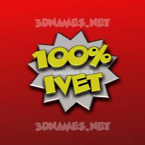 ivet in 100 Percent style - 3D name wallpaper ivet in 100 Percent style - 3D name wallpaper