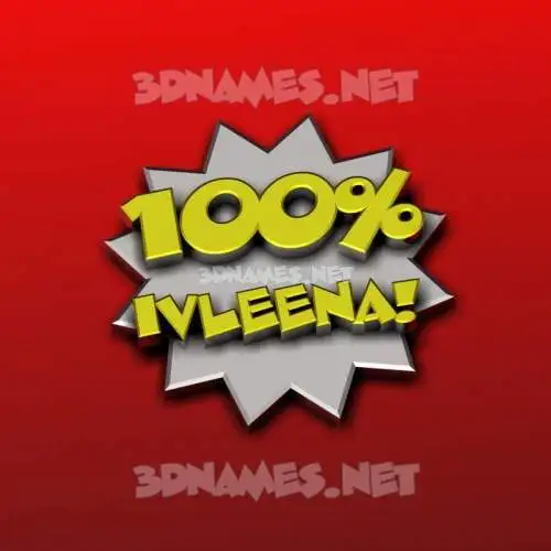 ivleena in 100 Percent style - 3D name wallpaper