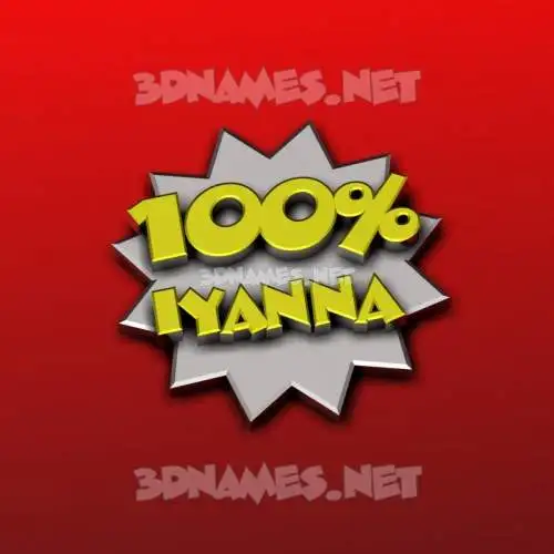iyanna in 100 Percent style - 3D name wallpaper