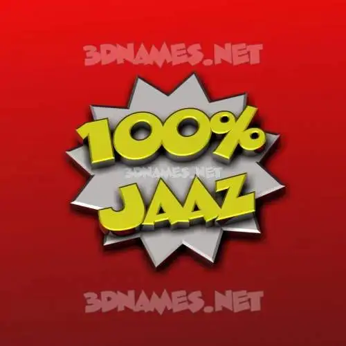 jaaz in 100 Percent style - 3D name wallpaper