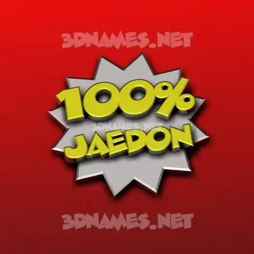 jaedon in 100 Percent style - 3D name wallpaper