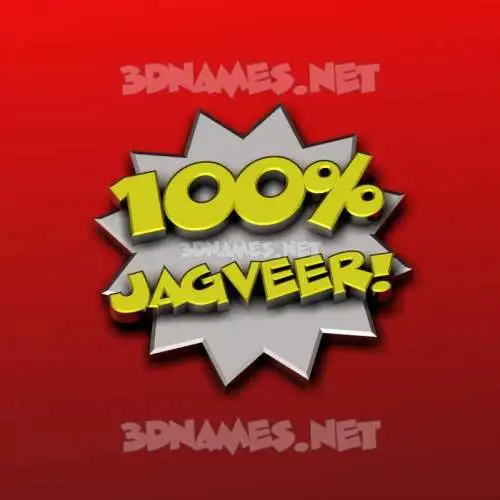 jagveer in 100 Percent style - 3D name wallpaper