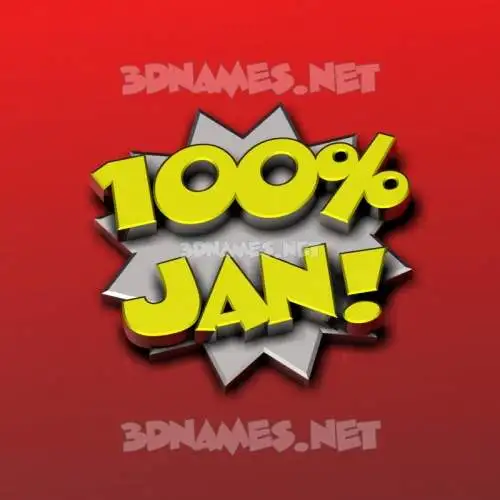 jan in 100 Percent style - 3D name wallpaper jan in 100 Percent style - 3D name wallpaper