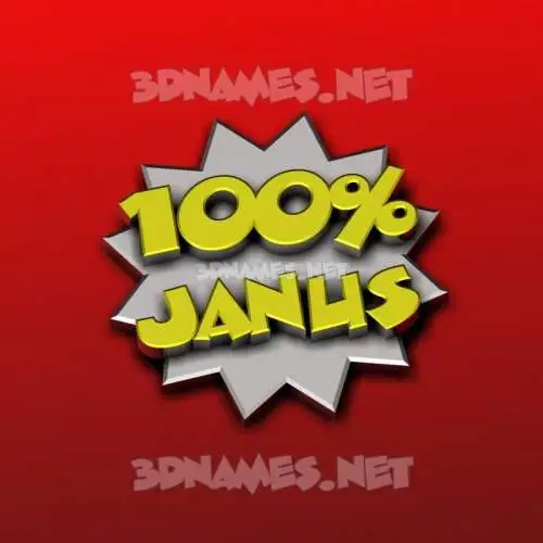 janus in 100 Percent style - 3D name wallpaper janus in 100 Percent style - 3D name wallpaper