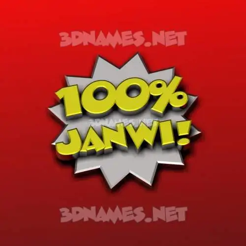 janwi in 100 Percent style - 3D name wallpaper janwi in 100 Percent style - 3D name wallpaper