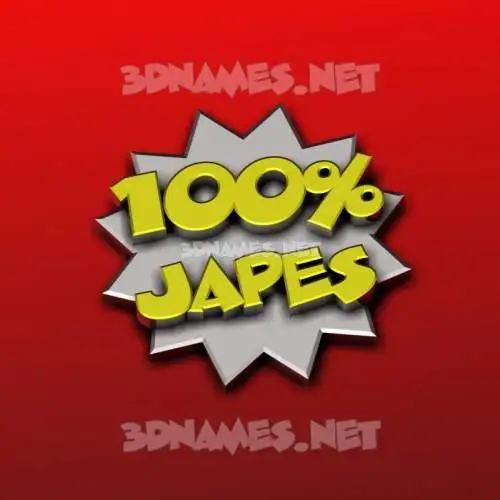 japes in 100 Percent style - 3D name wallpaper japes in 100 Percent style - 3D name wallpaper