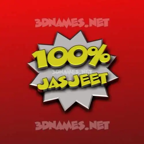 jasjeet in 100 Percent style - 3D name wallpaper