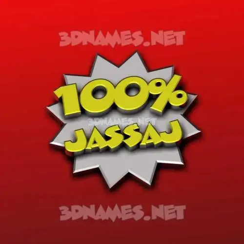 jassaj in 100 Percent style - 3D name wallpaper