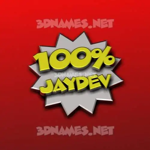 jaydev in 100 Percent style - 3D name wallpaper