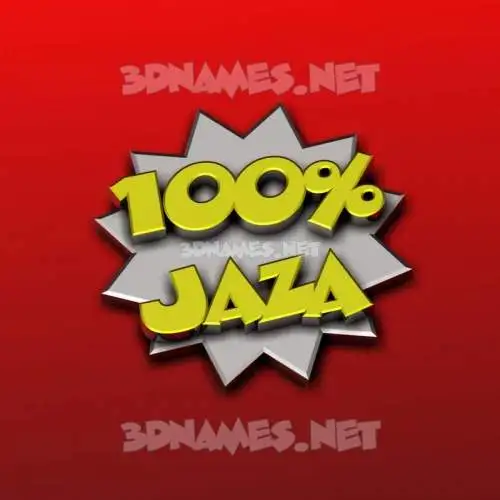 jaza in 100 Percent style - 3D name wallpaper