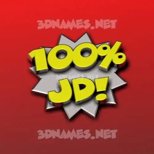 jd in 100 Percent style - 3D name wallpaper jd in 100 Percent style - 3D name wallpaper