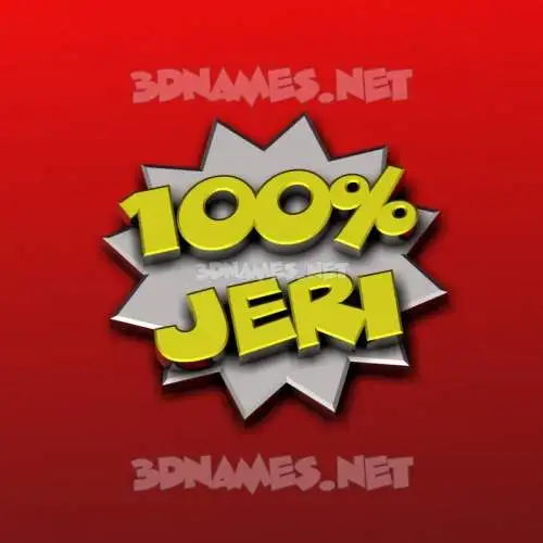 jeri in 100 Percent style - 3D name wallpaper