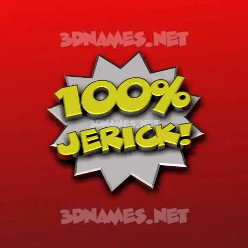 jerick in 100 Percent style - 3D name wallpaper jerick in 100 Percent style - 3D name wallpaper