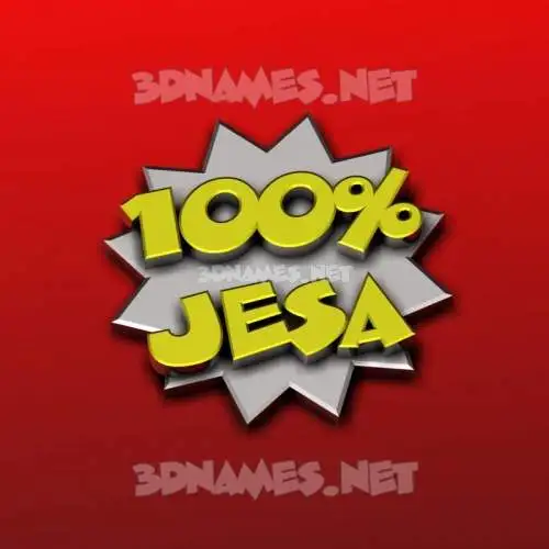 jesa in 100 Percent style - 3D name wallpaper