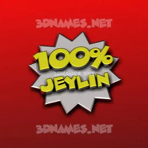 jeylin in 100 Percent style - 3D name wallpaper