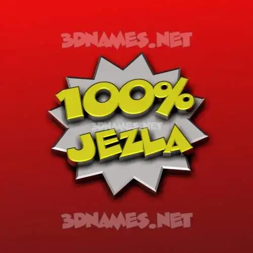 jezla in 100 Percent style - 3D name wallpaper