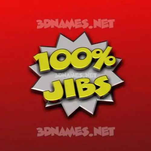 jibs in 100 Percent style - 3D name wallpaper