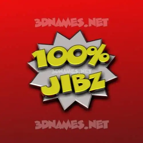 jibz in 100 Percent style - 3D name wallpaper jibz in 100 Percent style - 3D name wallpaper