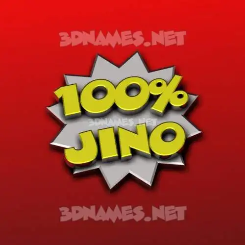 jino in 100 Percent style - 3D name wallpaper jino in 100 Percent style - 3D name wallpaper
