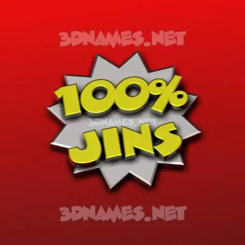 jins in 100 Percent style - 3D name wallpaper jins in 100 Percent style - 3D name wallpaper