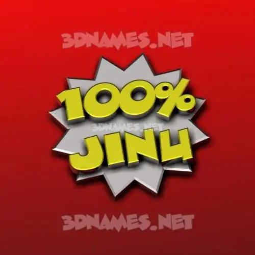jinu in 100 Percent style - 3D name wallpaper jinu in 100 Percent style - 3D name wallpaper