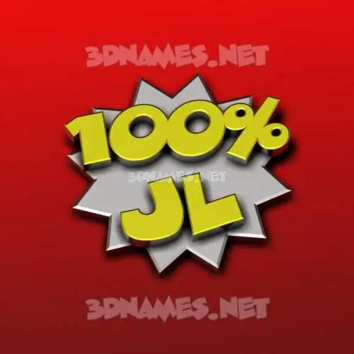jl in 100 Percent style - 3D name wallpaper jl in 100 Percent style - 3D name wallpaper