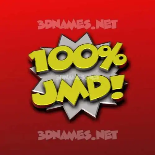 jmd in 100 Percent style - 3D name wallpaper