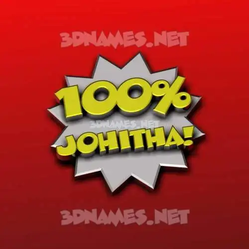 johitha in 100 Percent style - 3D name wallpaper