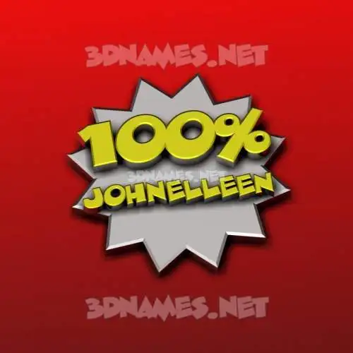 johnelleen in 100 Percent style - 3D name wallpaper