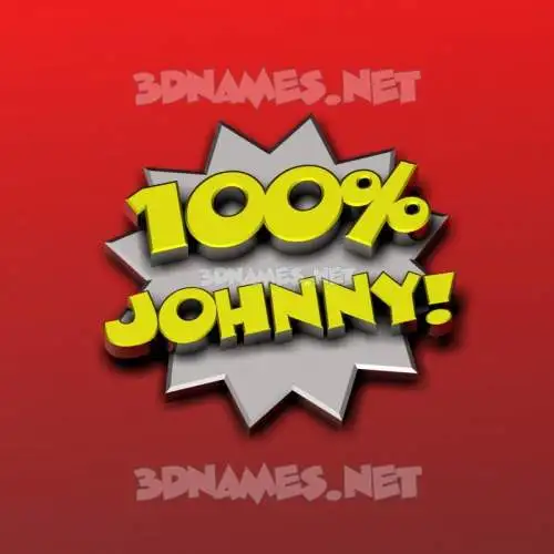 johnny in 100 Percent style - 3D name wallpaper