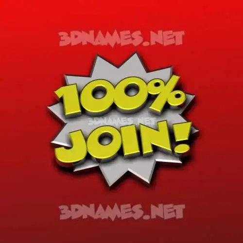 join in 100 Percent style - 3D name wallpaper join in 100 Percent style - 3D name wallpaper