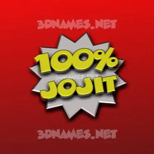jojit in 100 Percent style - 3D name wallpaper