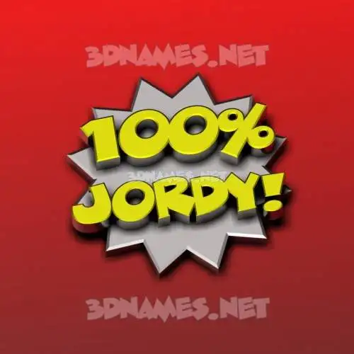 jordy in 100 Percent style - 3D name wallpaper jordy in 100 Percent style - 3D name wallpaper
