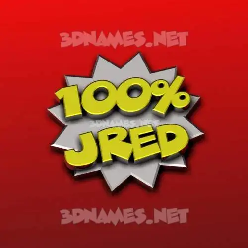 jred in 100 Percent style - 3D name wallpaper jred in 100 Percent style - 3D name wallpaper