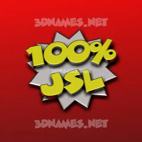 jsl in 100 Percent style - 3D name wallpaper