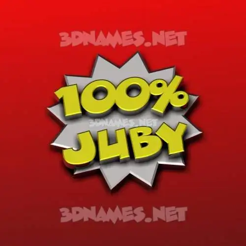 juby in 100 Percent style - 3D name wallpaper juby in 100 Percent style - 3D name wallpaper