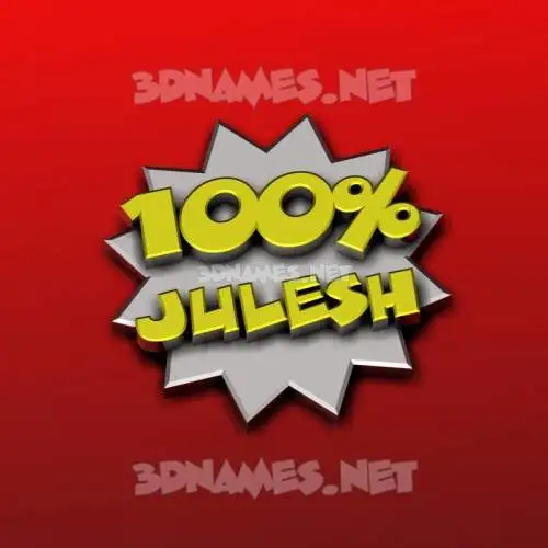 julesh in 100 Percent style - 3D name wallpaper