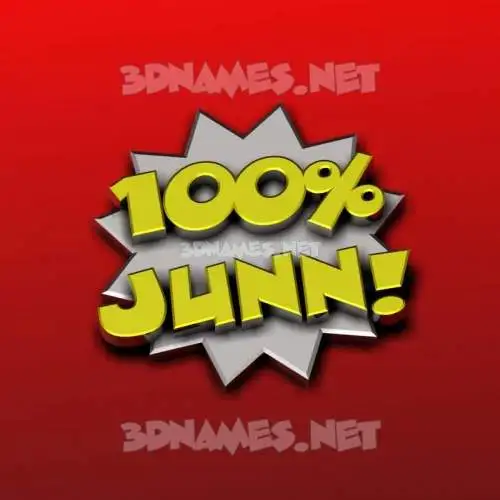 junn in 100 Percent style - 3D name wallpaper junn in 100 Percent style - 3D name wallpaper