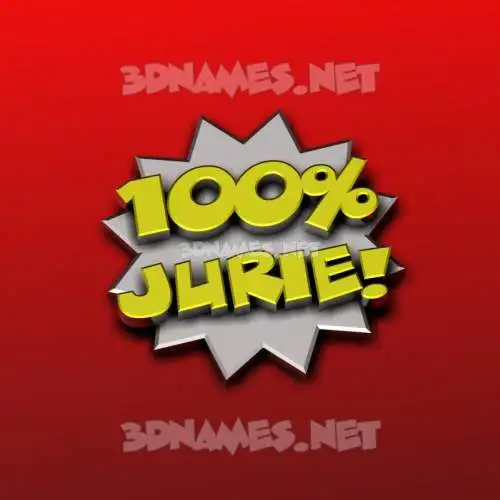 jurie in 100 Percent style - 3D name wallpaper jurie in 100 Percent style - 3D name wallpaper