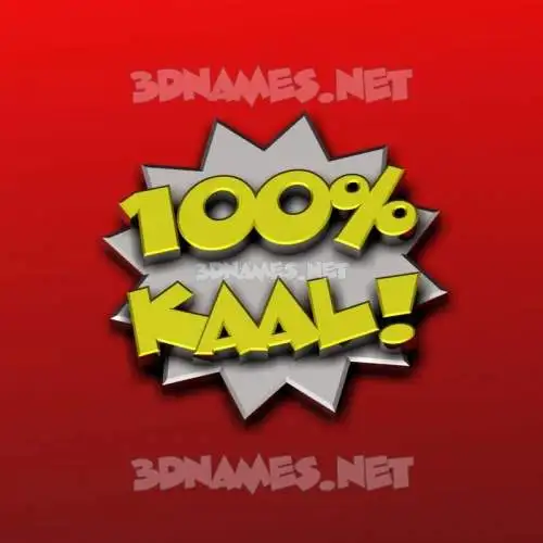 kaal in 100 Percent style - 3D name wallpaper kaal in 100 Percent style - 3D name wallpaper