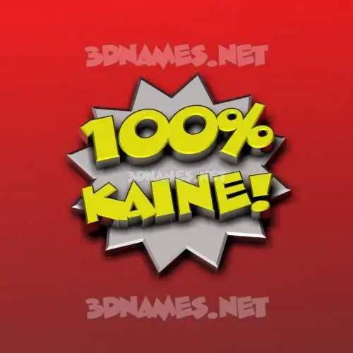 kaine in 100 Percent style - 3D name wallpaper