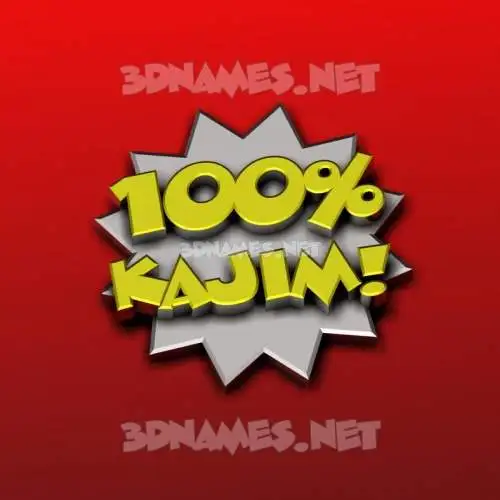 kajim in 100 Percent style - 3D name wallpaper kajim in 100 Percent style - 3D name wallpaper