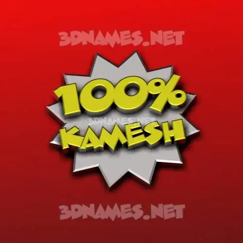 kamesh in 100 Percent style - 3D name wallpaper