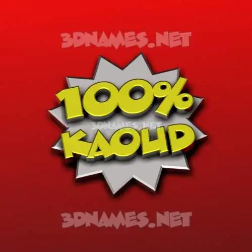 kaoud in 100 Percent style - 3D name wallpaper kaoud in 100 Percent style - 3D name wallpaper